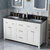 60" White Chatham Vanity, Double Sink Black Granite Vanity Top with (2x) Undermount Rectangle Sinks