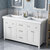 60" White Chatham Vanity, Double Sink Lavante Cultured Marble Vessel Vanity Top with Double Integrated Rectangle Sinks