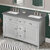 Jeffrey Alexander 60'' W Grey Savino Double Vanity Cabinet Base with Boulder Cultured Marble Vanity Top and Two Undermount Rectangle Bowls