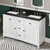 Jeffrey Alexander 60'' W White Savino Double Vanity Cabinet Base with Black Granite Vanity Top and Two Undermount Rectangle Bowls