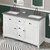 Jeffrey Alexander 60'' W White Savino Double Vanity Cabinet Base with Boulder Cultured Marble Vanity Top and Two Undermount Rectangle Bowls