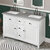 Jeffrey Alexander 60'' W White Savino Double Vanity Cabinet Base with Steel Grey Cultured Marble Vanity Top and Two Undermount Rectangle Bowls