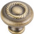 Jeffrey Alexander Lenior Collection 1-1/4" Diameter Round Cabinet Knob with Rope Detail in Antique Brushed Satin Brass