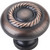 Jeffrey Alexander Lenior Collection 1-1/4" Diameter Round Cabinet Knob with Rope Detail in Brushed Oil Rubbed Bronze