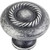 Jeffrey Alexander Lenior Collection 1-1/4" Diameter Round Cabinet Knob with Rope Detail in Distressed Antique Silver