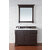 James Martin Furniture Brookfield 48'' Burnished Mahogany w/ White Zeus Top Front View