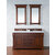 James Martin Furniture Brookfield 60'' Warm Cherry w/ White Zeus Top Front View