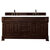 James Martin Furniture Brookfield 72'' Double Vanity in Burnished Mahogany w/ 3cm (1-3/8'') Thick White Zeus Quartz Top