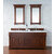 James Martin Furniture Brookfield 72'' Warm Cherry w/ White Zeus Top Front View