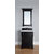 James Martin Furniture Brookfield 26'' Antique Black w/ White Zeus Top Front View