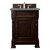 James Martin Furniture Brookfield 26'' Single Vanity in Burnished Mahogany with 3cm (1-3/8'' ) Thick Cala Blue Quartz Top and Rectangle Undermount Sink