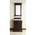 James Martin Furniture Brookfield 26'' Burnished Mahogany w/ White Zeus Top Front View