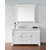 James Martin Furniture Brookfield 60'' Bright White w/ White Zeus Top Front View