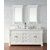 James Martin Furniture Brookfield 72'' Bright White w/ White Zeus Top Front View