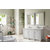 James Martin Furniture Bristol 60'' Bright White w/ White Zeus Top View