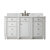 James Martin Furniture Bristol 60'' Single Vanity in Bright White with 3cm (1-3/8'' ) Thick Ethereal Noctis Quartz Top and Rectangle Undermount Sink