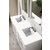 James Martin Furniture Bristol 72'' Bright White w/ White Zeus Top View