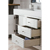 Double Glossy White Cabinet Tiered Drawer View