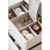 Double Glossy White Cabinet Inside Drawer View