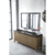 Double Weathered Walnut Cabinet / Glossy Dark Gray Top Product View