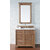 James Martin Furniture Savannah 30'' Driftwood w/ White Zeus Top Front View