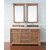 James Martin Furniture Savannah 60'' Driftwood w/ White Zeus Top Front View
