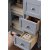 James Martin Furniture Silver Gray w/ Arctic Fall Top Drawer Opened View