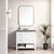 James Martin Furniture Breckenridge 36'' Single Vanity in Bright White with 3cm (1-3/8'') Thick Grey Expo Countertop and Rectangle Undermount Sink