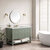 James Martin Furniture Breckenridge 48'' Single Vanity in Smokey Celadon with 3cm (1-3/8'') Thick Ethereal Noctis Countertop and Rectangle Sink