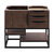 James Martin Furniture Columbia 36'' Single Vanity in Coffee Oak and Matte Black, Base Cabinet Only