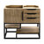 James Martin Furniture Columbia 36'' Single Vanity in Latte Oak and Matte Black, Base Cabinet Only
