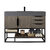 James Martin Furniture Columbia 48'' Single Vanity in Ash Gray and Matte Black with Dusk Grey Glossy Composite Sink Top