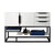 James Martin Furniture Columbia 48'' Single Vanity in Glossy White and Matte Black, Base Cabinet Only