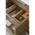 James Martin Furniture 72" Latte Oak w/ Glossy White Top Drawer Close Up View