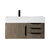 James Martin Furniture Mercer Island 36'' Single Vanity in Ash Gray and Matte Black with Glossy White Composite Sink Top