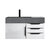 James Martin Furniture Mercer Island 36'' Single Vanity in Glossy White and Matte Black with Dusk Grey Glossy Composite Sink Top