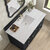 James Martin Furniture Lorelai 48'' Single Vanity, Black Onyx w/ 3 cm (1-3/8'') Thick Arctic Fall Solid Surface Top and Rectangle Undermount Sink Overhead Top View