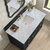 James Martin Furniture Lorelai 48'' Single Vanity, Black Onyx w/ 3 cm (1-3/8'') Thick Carrara White Marble Top and Rectangle Undermount Sink Overhead Top View