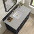 James Martin Furniture Lorelai 48'' Single Vanity, Black Onyx w/ 3 cm (1-3/8'') Thick Eternal Serena Quartz Top and Rectangle Undermount Sink Overhead Top View