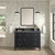 James Martin Furniture Lorelai 48'' Single Vanity, Black Onyx w/ 3 cm (1-3/8'') Thick Parisien Blue Quartz Top and Rectangle Undermount Sink Installed View
