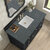 James Martin Furniture Lorelai 48'' Single Vanity, Black Onyx w/ 3 cm (1-3/8'') Thick Parisien Blue Quartz Top and Rectangle Undermount Sink Overhead Top View