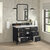 James Martin Furniture Lorelai 48'' Single Vanity, Black Onyx w/ 3 cm (1-3/8'') Thick White Zeus Quartz Top and Rectangle Undermount Sink Opened View