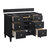 James Martin Furniture Lorelai 48'' Single Vanity, Black Onyx Base Cabinet Only Opened View