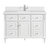 James Martin Furniture Lorelai 48'' Single Vanity, Bright White w/ Single Hole 3 cm (1-3/8'') Thick White Zeus Quartz Top, Backsplash, and Rectangle Undermount Sink Product View