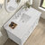 James Martin Furniture Lorelai 48'' Single Vanity, Bright White w/ 3 cm (1-3/8'') Thick Arctic Fall Solid Surface Top and Rectangle Undermount Sink Overhead Top View
