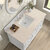 James Martin Furniture Lorelai 48'' Single Vanity, Bright White w/ 3 cm (1-3/8'') Thick Eternal Marfil Quartz Top and Rectangle Undermount Sink Overhead Top View