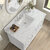 James Martin Furniture Lorelai 48'' Single Vanity, Bright White w/ 3 cm (1-3/8'') Thick Eternal Noctis Quartz Top and Rectangle Undermount Sink Overhead Top View