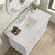 James Martin Furniture Lorelai 48'' Single Vanity, Bright White w/ 3 cm (1-3/8'') Thick Lime Delight Quartz Top and Rectangle Undermount Sink Overhead Top View