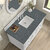 James Martin Furniture Lorelai 48'' Single Vanity, Bright White w/ 3 cm (1-3/8'') Thick Parisien Blue Quartz Top and Rectangle Undermount Sink Overhead Top View