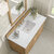 James Martin Furniture Lorelai 48'' Single Vanity, Light Natural Oak w/ 3 cm (1-3/8'') Thick Arctic Fall Solid Surface Top and Rectangle Undermount Sink Overhead Top View